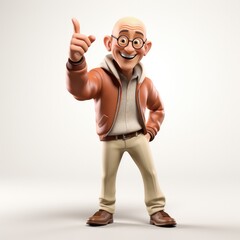 bald man cartoon character