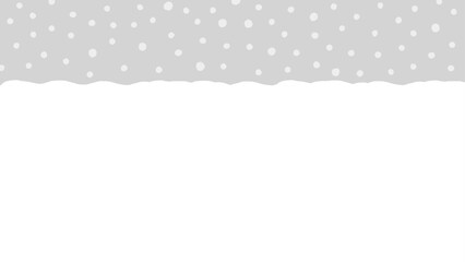 雪のような水玉模様とグレーのかわいい背景 - 手描きの冬･ホリデーシーズンのイメージ素材 - 16:9

