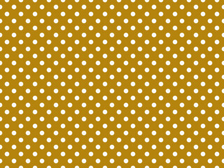 texturised white color polka dots over dark goldenrod brown back