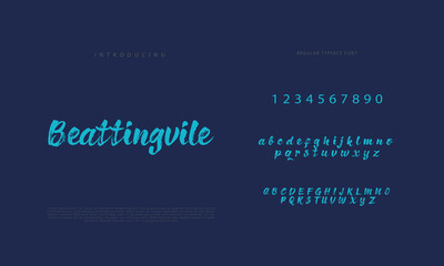 Best Alphabet Painting Paint Brush Beauty Script Logotype Font lettering handwritten.
