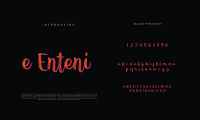 Best Alphabet Painting Paint Brush Beauty Script Logotype Font lettering handwritten.
