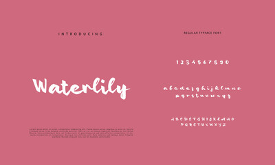 Best Alphabet Painting Paint Brush Beauty Script Logotype Font lettering handwritten.
