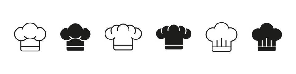 Chef hat icon. Food logo vector set. Restaurant sign - obrazy, fototapety, plakaty
