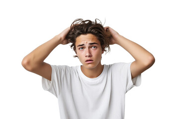 Expressive Teenager Disgusted Isolated on transparent background - obrazy, fototapety, plakaty