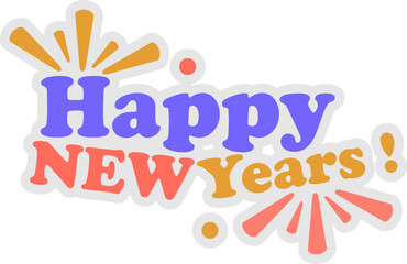Happy New Years Sticker