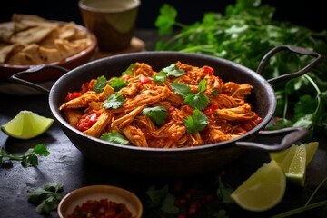 Mexican Fiesta: Pulled Chicken with Tomato Sauce and Cilantro