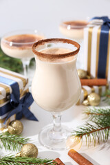 Eggnog, Christmas drink, traditional drink for Christmas holiday