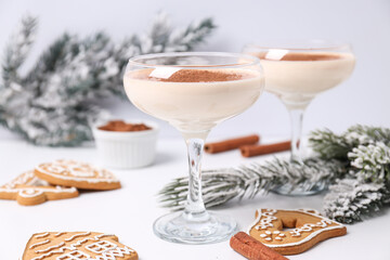 Eggnog, Christmas drink, traditional drink for Christmas holiday