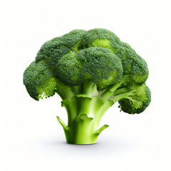 Broccoli isolated on white and transparent background