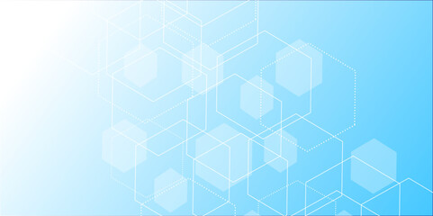 Abstract gradient hexagonal background. Vector hexagonal geometric blue gradient background. Brochure Template.Abstract background for technology wallpaper and banner, layout and technology backdrop.