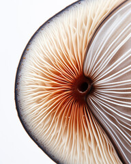 Obraz premium microscopic art photography of a plant, biotech, neural connections, science, macro, research, biology, plant, detail, on white background, closeup, network, abstract, art