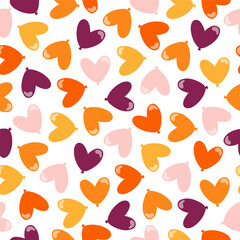 Seamless pattern with colorful heart shaped balloon