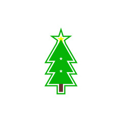 chrismast tree vector icon