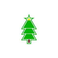 christmas tree vector icon