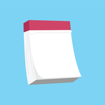 A Calendar Where You Need To Tear Off Pages. Vector Illustration In Flat Style