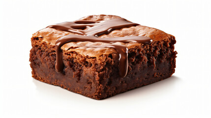 Brownie isolated on transparent or white background