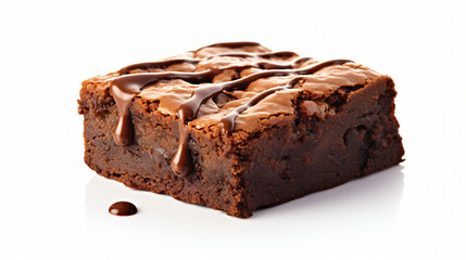 Brownie isolated on transparent or white background