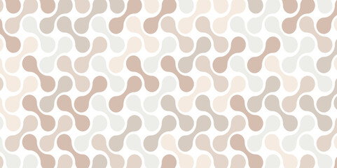 Seamless pattern random green and brown Metaballs on white background.Wrapping paper,Scrapbook paper.Tiling Vector illustration Background.Multicolor truchet tiling connections illustration...