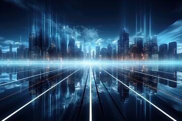 Abstract Background Technology, Virtual wave Futuristic, generative ai