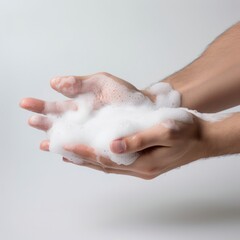 A Person Engaging in Proper Hand Hygiene with Soap