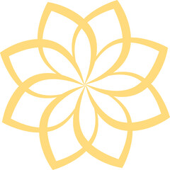 Golden cherry blossom flower