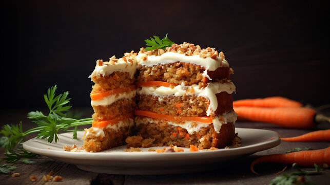 Carrot and walnut cake