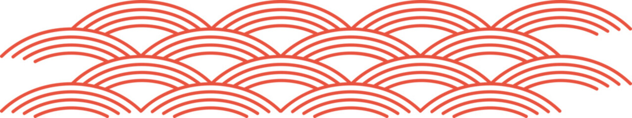 Orange chinese sea wave 