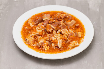 Pork ear, typical Spanish gastronomy