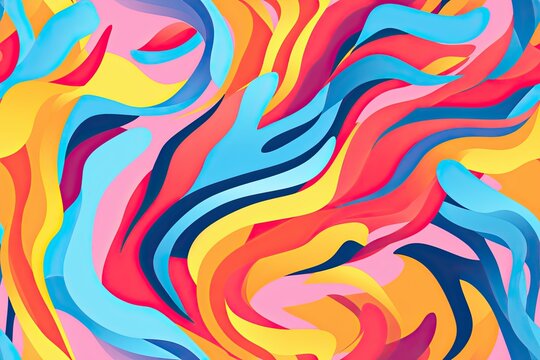 A pattern of one of the trends for fabric patterns for next year. Drops of paint, traces of accidental brush movements, or marker strokes. Pink and blue.