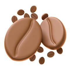 3d icon Coffee Beans, 3d illustration, 3d element, 3d rendering.
