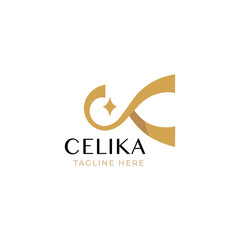 Letter CK modern elegant logo template design