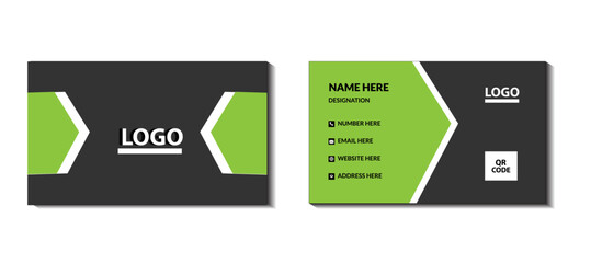 geometric business card vector design