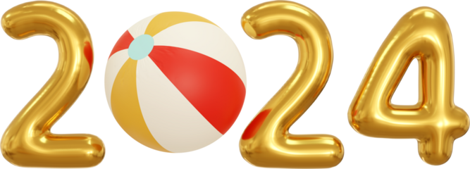 new year 2024 with summer ball