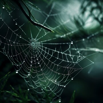 Photorealistic cobweb. Made with generative ai