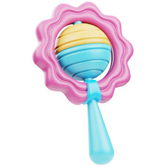Rattles 3D Illustration