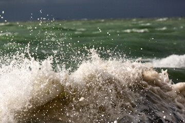big waves in  adriatic sea storm