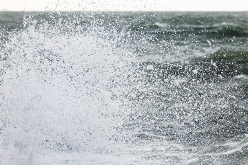 stormy wave crashing in the sea