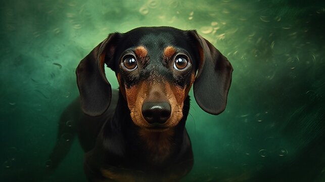 Dachshund style detailed atmospheric dog animal sausage illustration picture AI generated art