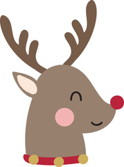 Cute reindeer element vector