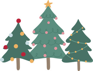 Christmas tree element vector