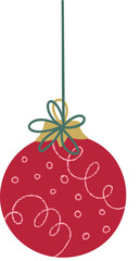 Christmas bauble ball element vector