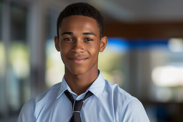 Obraz premium a young man wearing a tie and a shirt