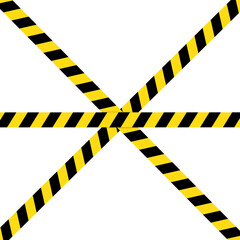 Warning or Caution Tape Isolated on White