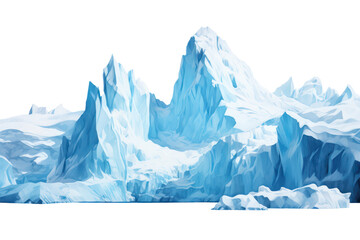 glacier isolated on transparent background - obrazy, fototapety, plakaty