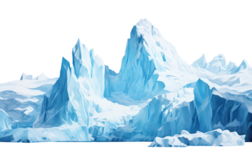 glacier isolated on transparent background
