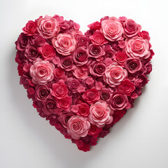 Flower love in the heart roses embrace love