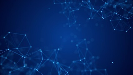 Abstract digital data network connection technology plexus business 4k background loop, blockchain, artificial intelligence, AR VR, computer network, cloud computing, internet, quantum computing, ict - Powered by Adobe