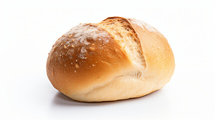 Bread roll on the white