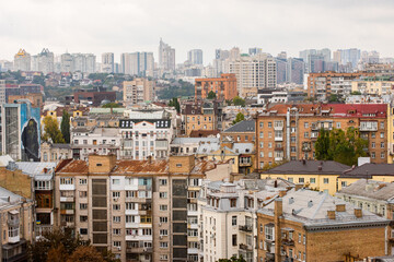 The city of Kyiv during the air alarm, war