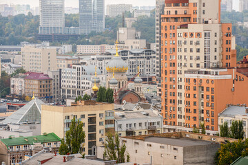 The city of Kyiv during the air alarm, war
